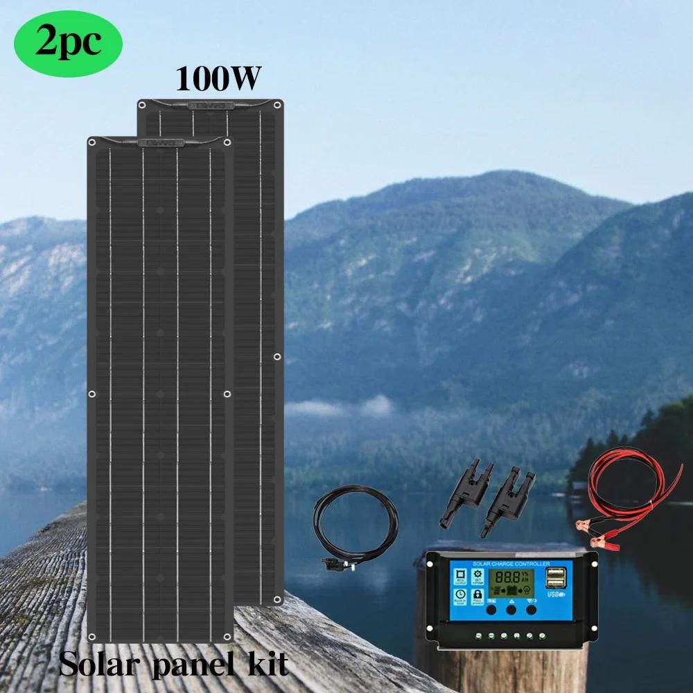 Solar Panel 100 Ʈ 12 Ʈ ſ  Monocrystalline ¾  г RV Ʈ   2 pcs 50w Ʈ 淮  ڵ ͸ 